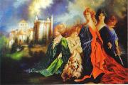 unknow artist Les dames de Morthemer oil painting on canvas